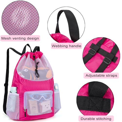Veious Swim Bag for Kids Mesh Backpack