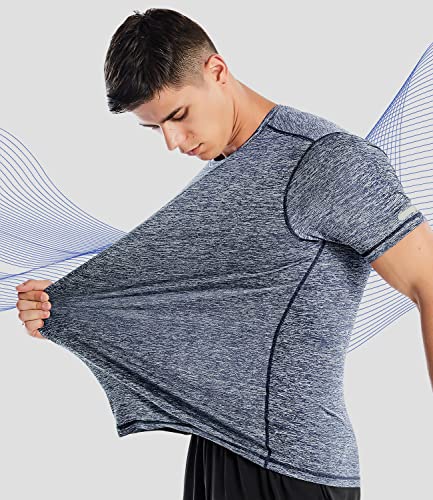 Image of Dry Fit Athletic Shirts for Men Short /Long Sleeve Workout Shirt
