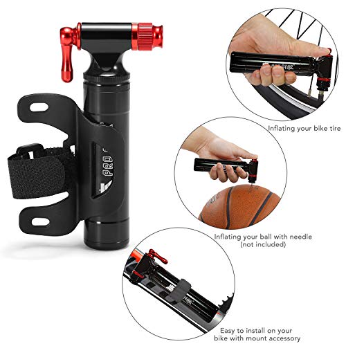 Insuflador de bicicleta, Romacci Insuflador manual de bicicleta para ciclismo CO2 Insuflador de pneu