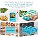 Silicone Freezer Tray With Lid - Soup Freezer Container Molds Set Makes 2-Cup & 1-Cup 1/2-cup Portions Cubes Perfect for preparing meals in different Portion Sizes Oven & Dishwasher-Safe