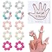 Sibba 10 Pack Fidget Rings Spiky Sensory Bead Anxiety Stress Relief Finger Rings for Adults Quiet Acupressure Calming Fidget Toys for Tension Reduction Focus Relaxation Office Workers