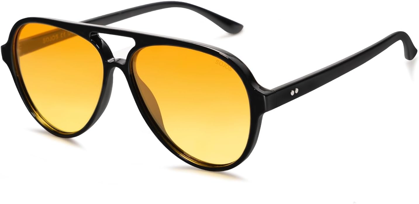 SOJOS Classic Polarized Aviator Sunglasses for Women Men, Retro Trendy Aviators Shades SJ2201