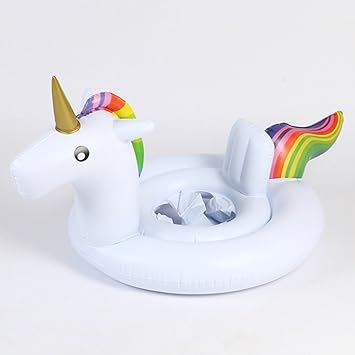 Gonflable Licorne Bouee Enfant Flotte Dans La Piscine Bouee Piscine Bebe Avec Des Valves Rapides Speciales Jouet Matelas Gonflable Pour Piscine Blanc Amazon Fr Jeux Et Jouets