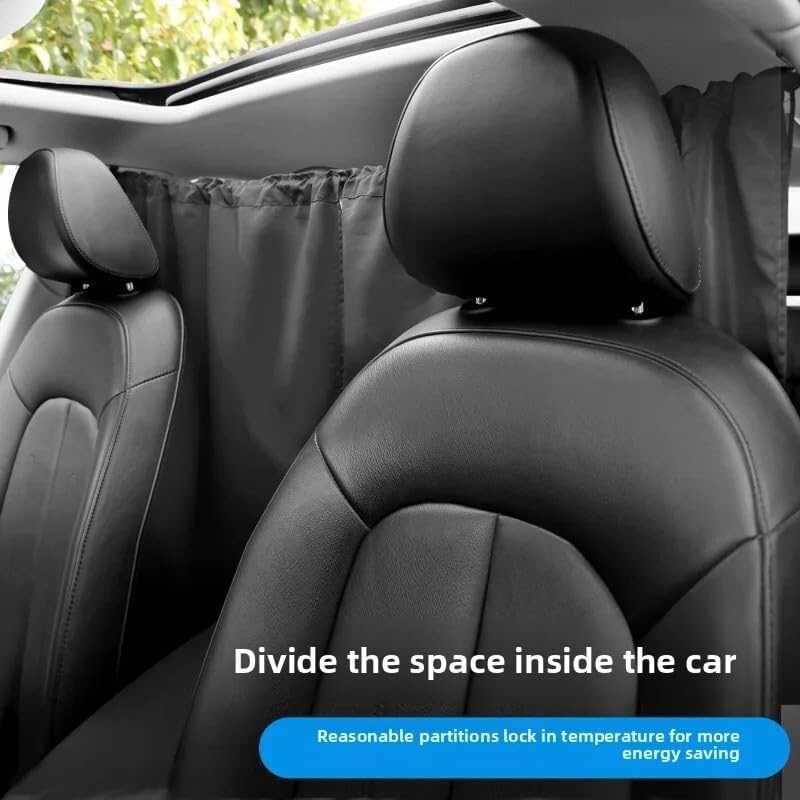 Rideau Voiture,Rideau Occultant Voiture Rideau de confidentialité for Camping-Car, cloison séparation for siège arrière, Pare-Soleil spécial for Van Bus, séparateur Avant for Usage Automobile(C 4pcs)