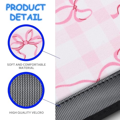 Image of YR Seat Belt Cover for Kids, Soft Comfort Seat Belt Cushion for Children, Cute Cartoon Pattern Car Seat Belt Pads Cover for Girls and Boys, 1 Pack (Pink Bows)