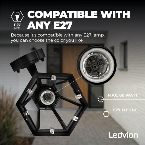 Ledvion Applique Murale avec détecteur 15W Douille E27 sans Ampoule IP44 – vue 5