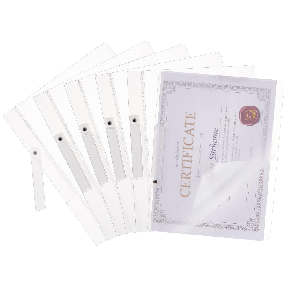 AHANDMAKER 6 Pack Clear Report Covers with Swing Clip Plastic Folders 11.5 x 9 Inches Standard Size Presentation Folders for Office School Documents and Resume Portfolio