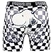 COCO BRANDS Peanuts Snoopy Mens Boxer Briefs- 1 Pack/3 Pack Soft Stretch No Chafe Boxers for Men - Breathable Mens Underwear, Size Large, Black/Checkerboard Snoopy Dance