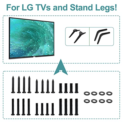 Tv Mount Screws For Lg Tv Stand Replacement Base Screw, Tv Stand Screw For Lg 27" 32" 43" 49" 50" 55" 60" 65" 70" 75" 86" Tv Legs, Tv Mounting Screws For Lg Tv Legs #TOP2