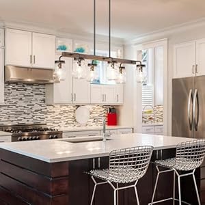 Log barn farmhouse chandeliers for dining room 6 light rustic dining room kitchen chandelier over table 275 l mason jar faux wood kitchen island lighting  urban country home decor