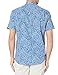 Amazon Essentials Men's Regular-Fit Short-Sleeve Poplin Shirt, Navy Floral, Large