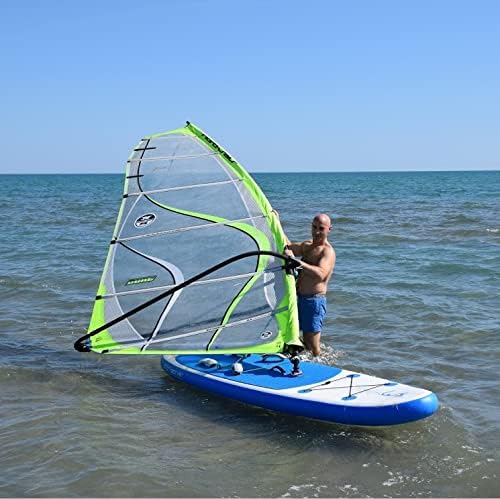 Inflatable 0.9mm PVC 12ft. SUP Sailboat Windsurfing Paddle Surf Board