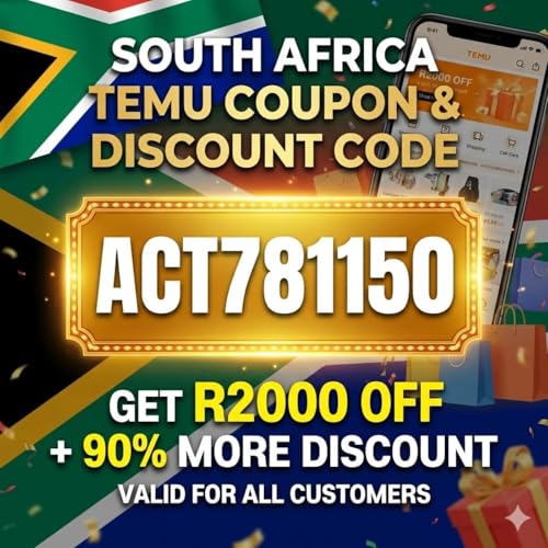 Instant South Africa Temu &lceil;Coupon&rfloor; Code " act781150" ⟮R2000 Off⟯ FOR FIRST TIME USER cover art