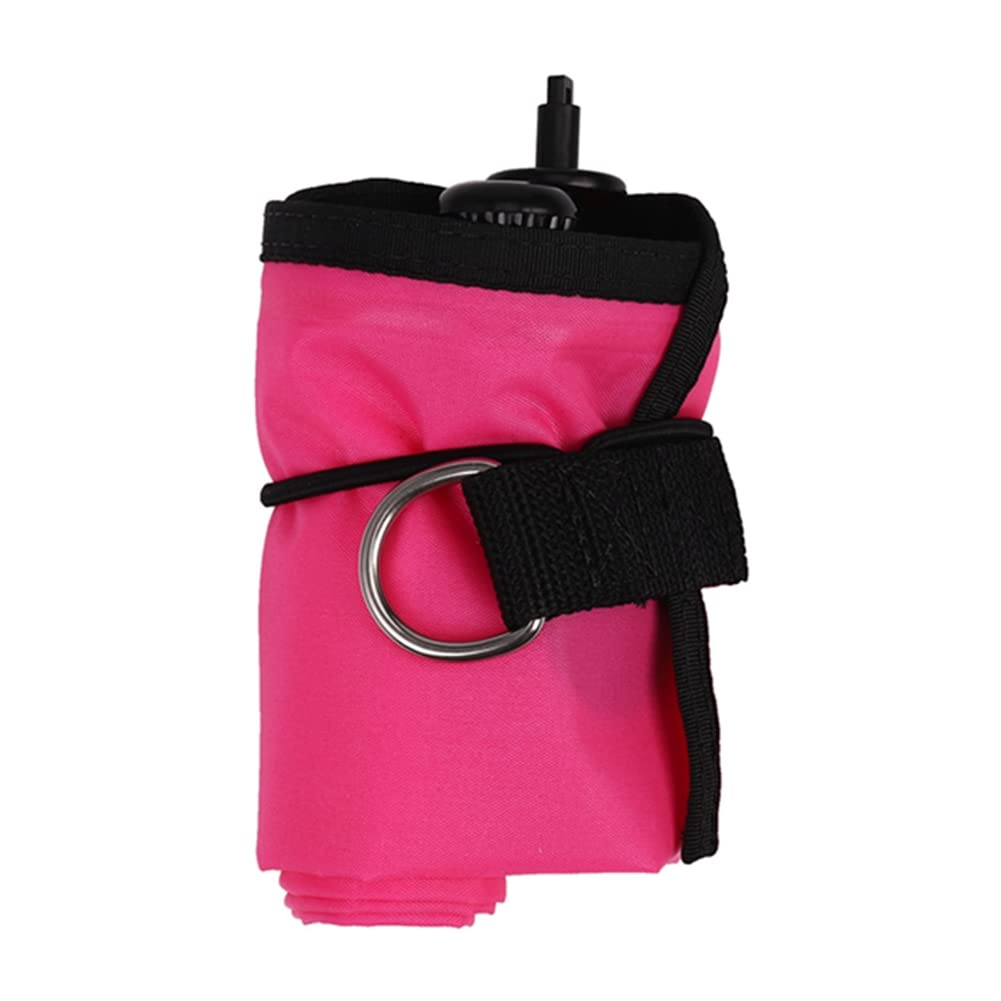 2 unidades 1M Buceo Buceo Inflable SMB Señal Marcador Visibilidad Float Señal Tubo Salchicha, Rosa Rojo
