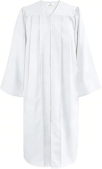 goprety Matte Choir Robes for church Baptism Officiant Confirmation Costume, Graduation Gown for School, Pastor Judge Robe