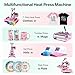 Slendor 5 in 1 Heat Press Machine 12x15 inch Sublimation Heat Press 360° Swing Away Heat Transfer Digital T-Shirt Pressing with 30OZ 20OZ Tumbler Press, Multifunction Combo for Hat Cap Plate