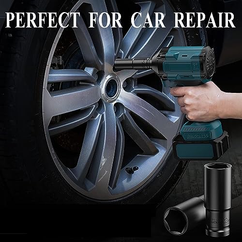 Deep Impact Socket Set,11Pcs 1/2" Socket Sets 10-24mm with Driver Socket Extension and Plastic Storage Box for Automotive Home DIY Repair (11Pcs) 6 Deep Impact Socket Set,11Pcs 1/2" Socket Sets 10-24mm with Driver Socket Extension and Plastic Storage Box for Automotive Home DIY Repair (11Pcs) - Image 6