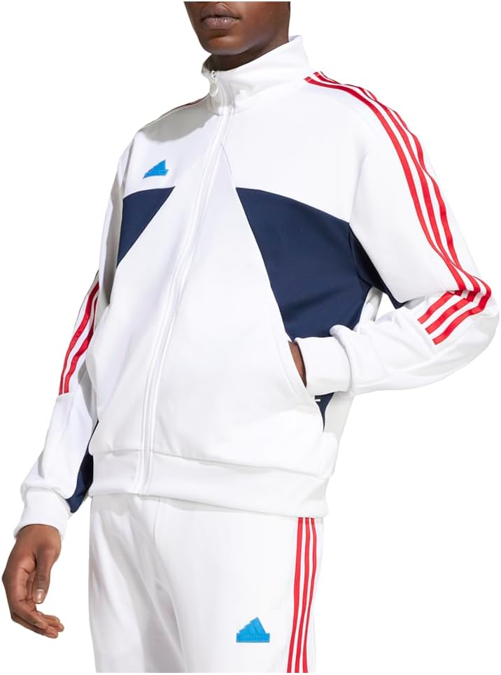 adidas red white and blue track jacket