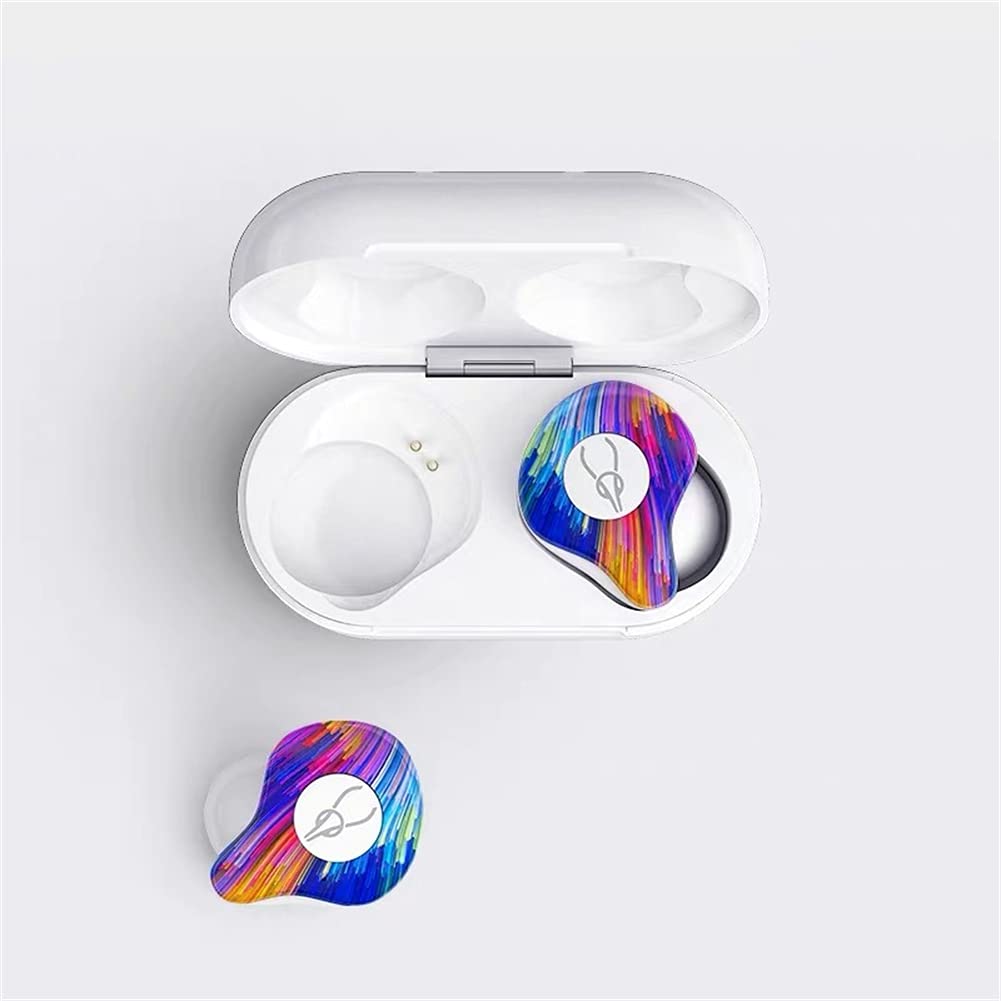 Cuffie Wireless, Semi-in-Ear Design Cuffie Bluetooth con Microfono, IPX5 Impermeabile, Auricolari Stereo Hi-Fi per Lavoro/Sport/Gioco,B