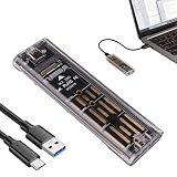 Boitier SSD M.2 Nvme, Adaptateur M2 Sata, Boîtier Adaptateur SSD m2 USB 3.1 USB-C pour NGF...
