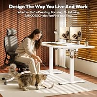 SANODESK Höhenverstellbarer Schreibtisch elektrisch 140x60 cm – Ansicht 2