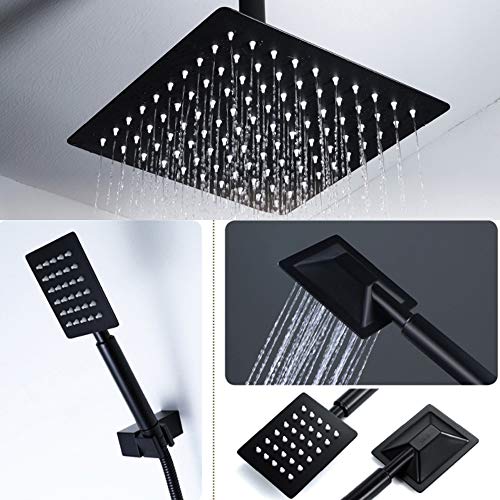 Ensemble combiné de douche au plafond en laiton chromé chic