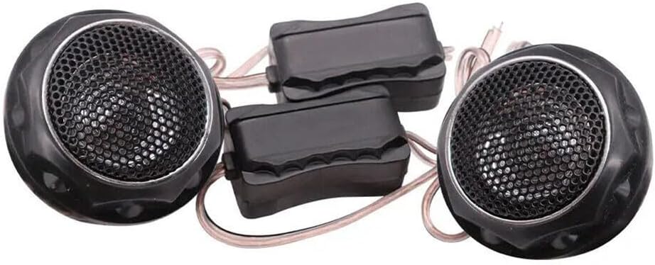 Mini Dome Tweeter Speakers 140W High Efficiency with Built-in Crossover for Car Audio System, Compact 50mm Metal Drivers Compatible with
