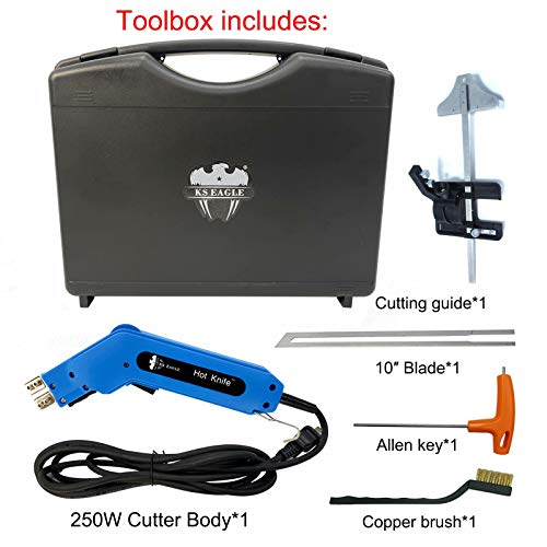 Electric Hot Knife Foam Cutter Electric Carving Knife for Foam Sculpting Cutting Tool Kit with Blade and Accessory KS EAGLE 250W
