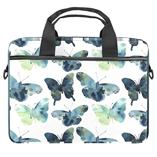 Sacoche bandoulière ordinateur portable 13-14.5 pouces housse PC portable papillons aquarelle