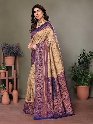 Image of Women's Kanjivaram Soft Silk Banarasi Saree With Blouse Piece | Banarasi Sari For Women | Saree with Blouse piece