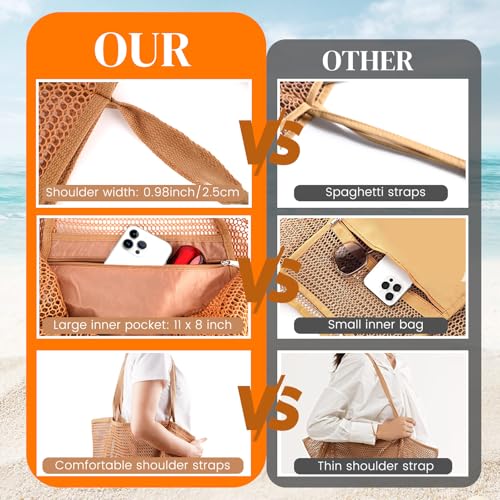 HOHOM Mesh Beach Tote Bag