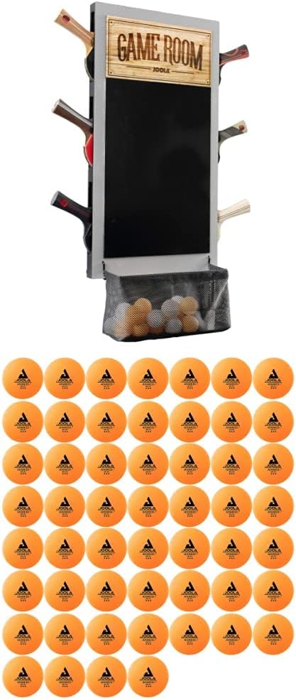 JOOLA Game Room Organizer with rackets and balls