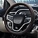 Produktbild Pahajim Auto Lenkradbezug Leder Lenkradhülle Universal Anti Rutsch Steering Wheel Cover Gemütliche Atmungsaktive Lenkradschoner 38cm für Frauen und Männer (Schwarz Rot)