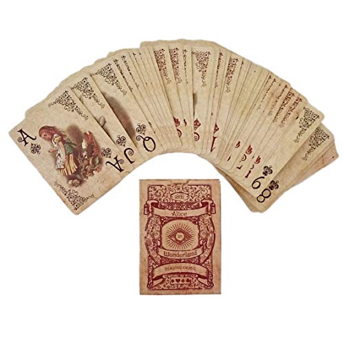 Alice nel paese delle meraviglie- Carte da gioco- Set completo- Perfetto per regali, giochi, decorazioni, forniture per feste e decorazioni di Alice nel paese delle meraviglie