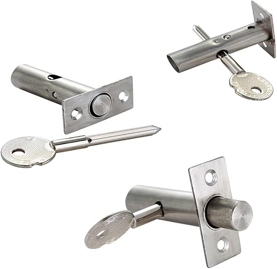 Security Deadbolt 2pcs Stainless Steel Mortice Door Lock Bolt Thumb Turn Anti-Theft