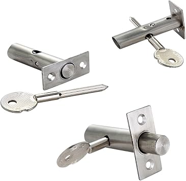 Security Deadbolt 2pcs Stainless Steel Mortice Door Lock Bolt Thumb Turn Anti-Theft