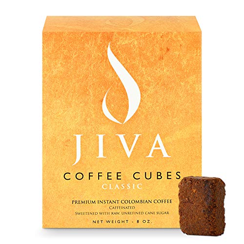 Jiva Coffee Cubes - Freeze-Dried Colombian Coffee Sweetened with Raw Sugar – Individually Wrapped Coffee Single Packets for Camping, Travel, Office, Events - (24 Servings)