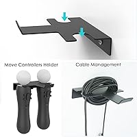 Vista 4 de Monzlteck Wall Mount Holder for PSVRPlaystation VR Headset Move Controllers HolderSpace Saving