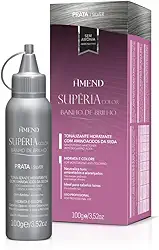 Kit Banho De Brilho Amend Supéria Color, 100g, Sem Amônia, Condiciona Os Fios Realçando A Cor, Brilho Intenso E Vitalidade Aos Cabelos, Sem Amônia E Sem Oxidantes (Prata)