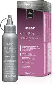 Kit Banho De Brilho Amend Supéria Color, 100g, Sem Amônia, Condiciona Os Fios Realçando A Cor, Brilho Intenso E Vitalidade Aos Cabelos, Sem Amônia E Sem Oxidantes (Prata)