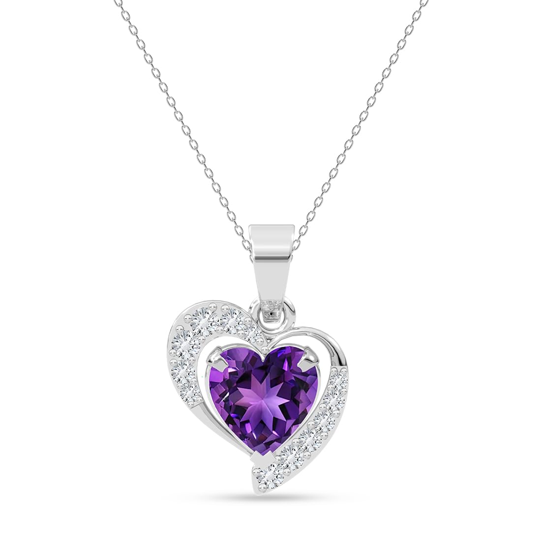 clara 925 Sterling Silver Solitaire Pendant Necklace with Chain for Women & Girls | Platinum Plated | Minimal Daily Wear | Gift for her-picture-28
