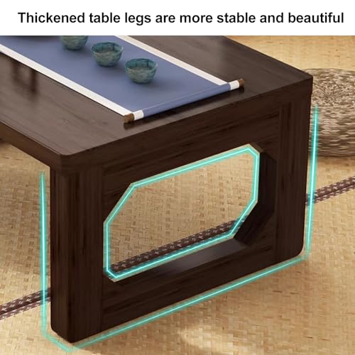 Table de chevet compacte pliable 60x40x28cm table de sol design japonais