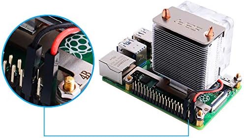 GeeekPi Raspberry Pi Cooling Fan, Raspberry Pi ICE Tower Cooler, RGB Cooling Fan with Raspberry Pi Heatsink for Raspberry Pi 4 Model B & Raspberry Pi 3B+ & Raspberry Pi 3 Model B (Clear)
