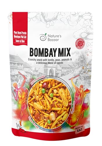 Nature's Bazaar Bombay Mix 200 g (paquete de 6) | Un aperitivo crujiente!