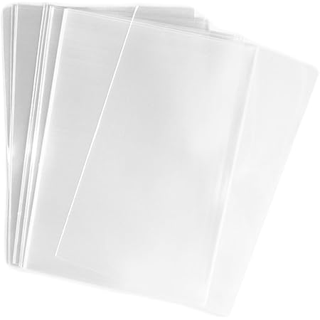 Onwon Clear Open-End Flat Cello Cellophane Treat Bag 8x10 inch(1.2mil) Gift Basket Supplies - Pack of 100