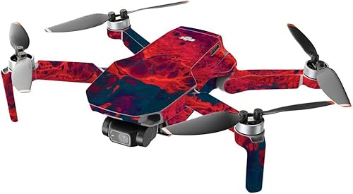 Miniatura 2 de MIGHTY SKINS Compatible con DJI Mini 2 Dron portátil  Flujo Fiery  Cubierta protectora de vinilo duradera y única  Fácil de aplicar, quitar y
