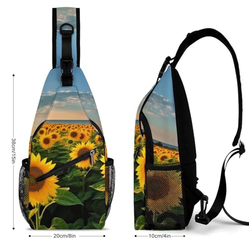 Morrales Crossbody Deportivos Sunflowers Sea para Hombre Mujer miniatura 2