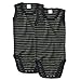 WELLYOU Doppio Confezione Baby Body-Bambini Corpo Senza Braccio Neon Marino a Righe Gialle Taglia 50-98 (56-62)