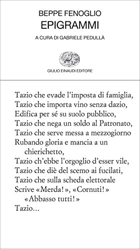 Beppe Fenoglio - Epigrammi (2013)