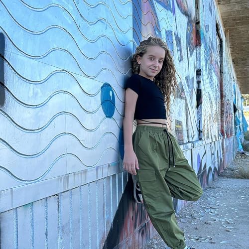 Image of Kids Cotton Jogger Cargo Pants for Boy's Girls' Loose Street Hip Hop Dance